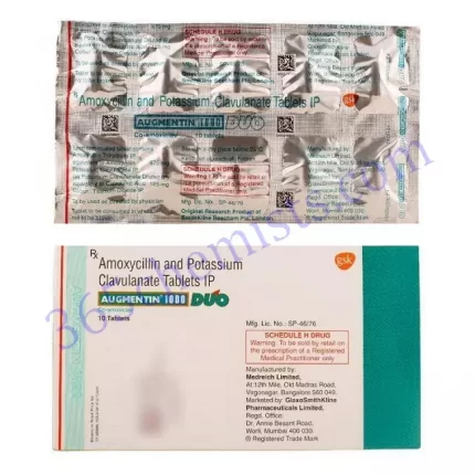 AUGMENTIN 1G DUO 875+125 MG TABLET 10'S
