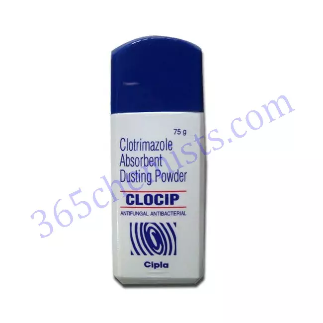 Clocip-Dusting-Powder-Clotrimazole-1%-75gm Clocip-Dusting-Powder-Clotrimazole-1%-75gm