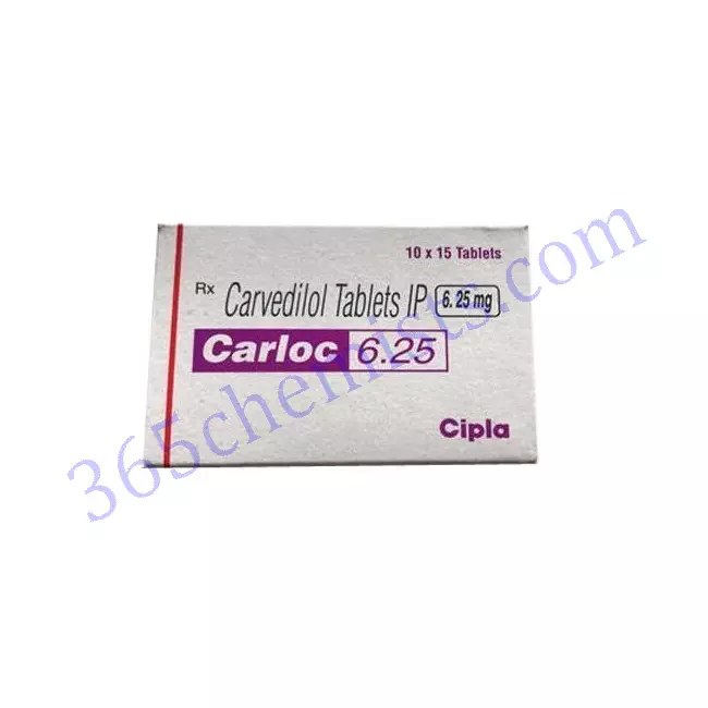 CARLOC 6.25 MG TABLET 15 CARLOC 6.25 MG TABLET 15