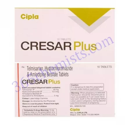 CRESAR PLUS 40+5+12.5 MG TABLET 10