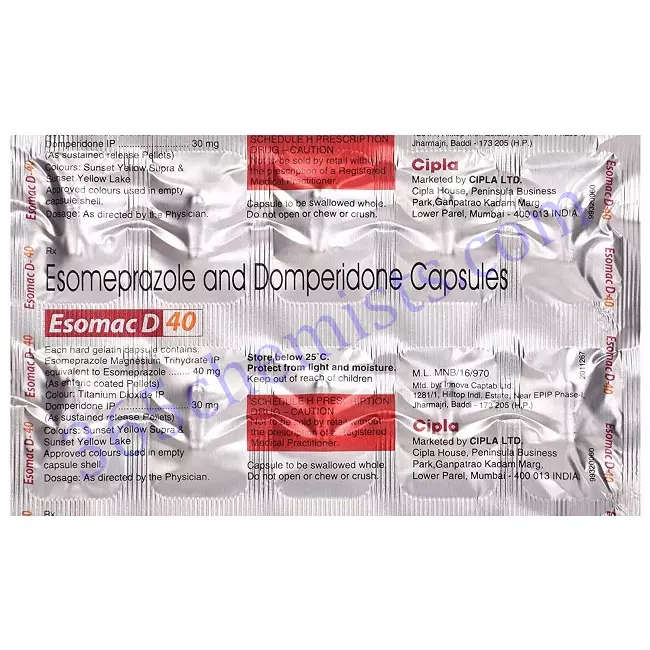 ESOMAC D40 40+30MG CAPSULE 10 ESOMAC D40 40+30MG CAPSULE 10
