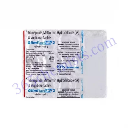 GLIMISAVE MV2 0.2 500 2MG TABLET 15