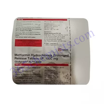 GLUFORMIN XL NEW 1000MG TABLET 15