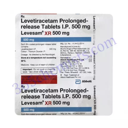 LEVESAM XR 500 MG TAB 15 TAB