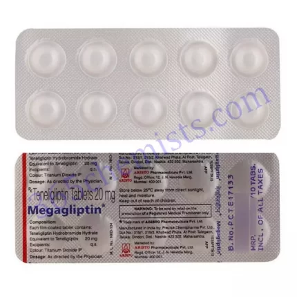 MEGAGLIPTIN 20 MG TABLET 10