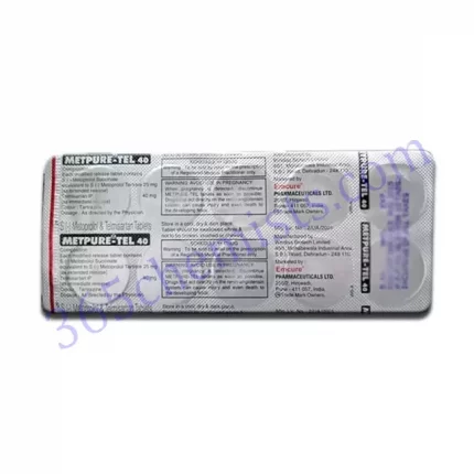 METPURE TEL 40+25 MG TABLET 10