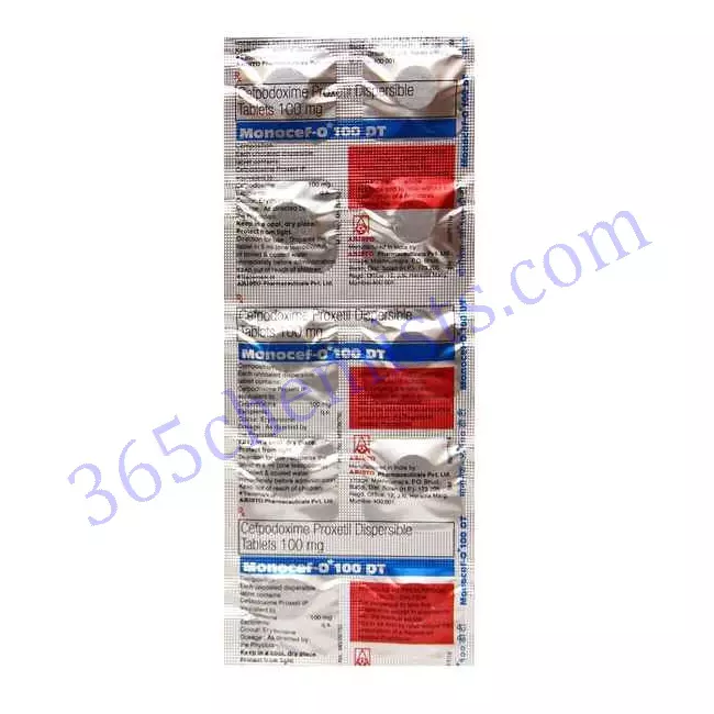 MONOCEF O DT 100 MG TAB 10 TAB MONOCEF O DT 100 MG TAB 10 TAB