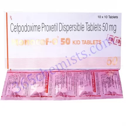 MONOCEF O KID 50 MG TABLET 10