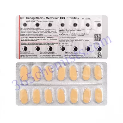 OXRAMET 5+1000MG TABLET 14S