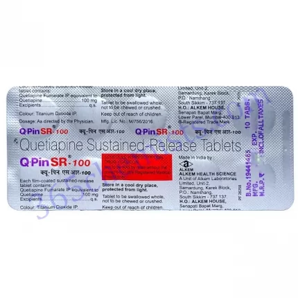 Q PIN SR 100 MG 10 TAB