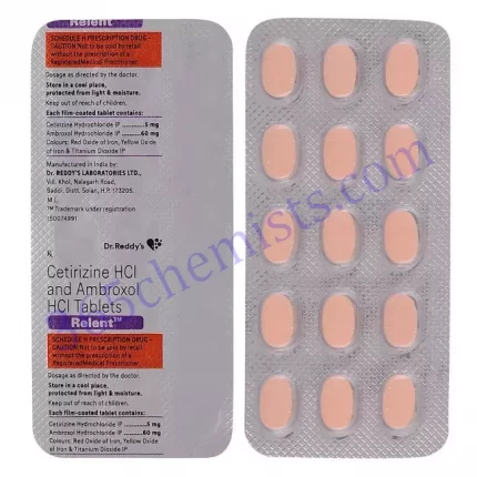 RELENT 5+60 MG TABLET 15