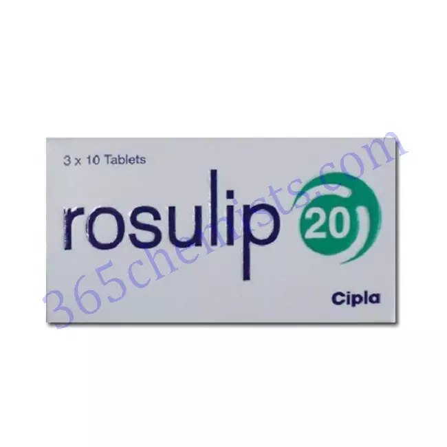 ROSULIP 20 MG TABLET 10S ROSULIP 20 MG TABLET 10S