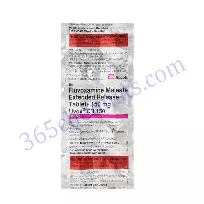 UVOX CR 150 MG TAB 10 TAB UVOX CR 150 MG TAB 10 TAB