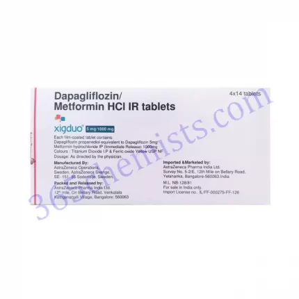 XIGDUO IR 5+1000 MG TABLET 14