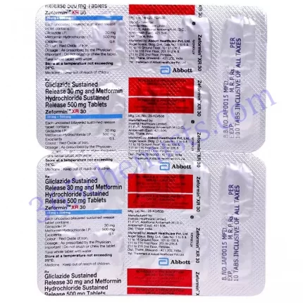 ZEFORMIN XR 30 MG TAB 10 TAB