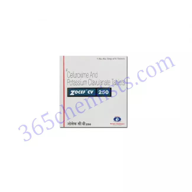 ZOCEF CV 250MG+125MG TABLET 6 ZOCEF CV 250MG+125MG TABLET 6