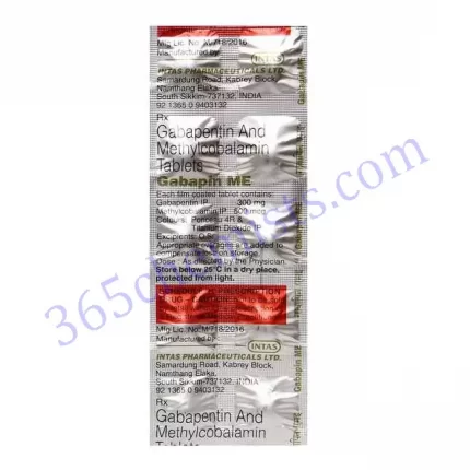 GABAPIN-ME 300 MG 500MCG TABLET 10