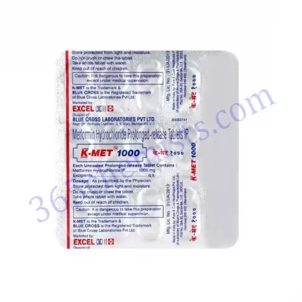 K MET 1000MG TAB. 10 TAB.