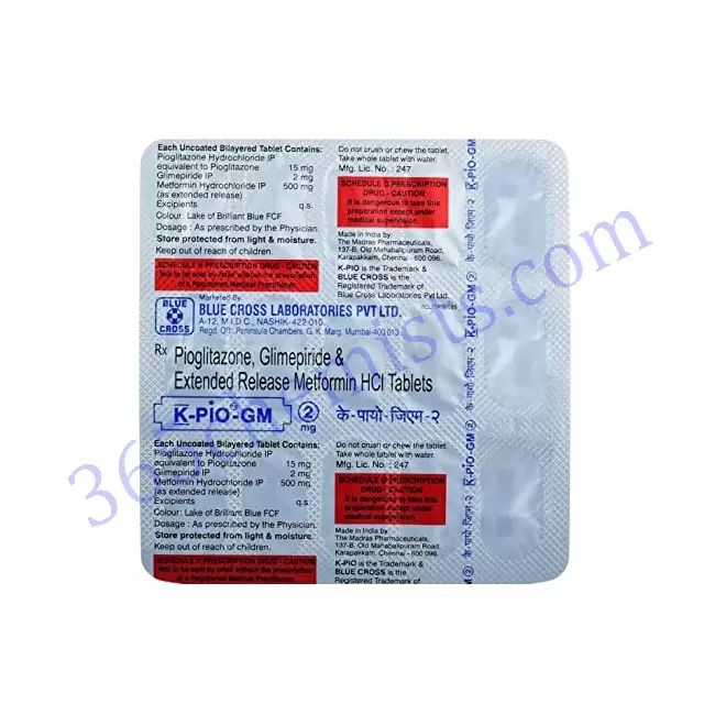 K PIO GM 2+500+15 MG TABLET 15 K PIO GM 2+500+15 MG TABLET 15