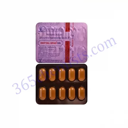 MEFTAL SPAS DS 20+500MG TABLET 10