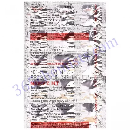 NERVZ NT 75 10 MG TABLET 15.