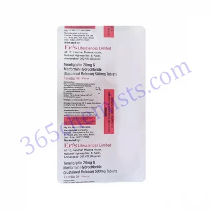 TENDIA M 20 500 MG TABLET 10