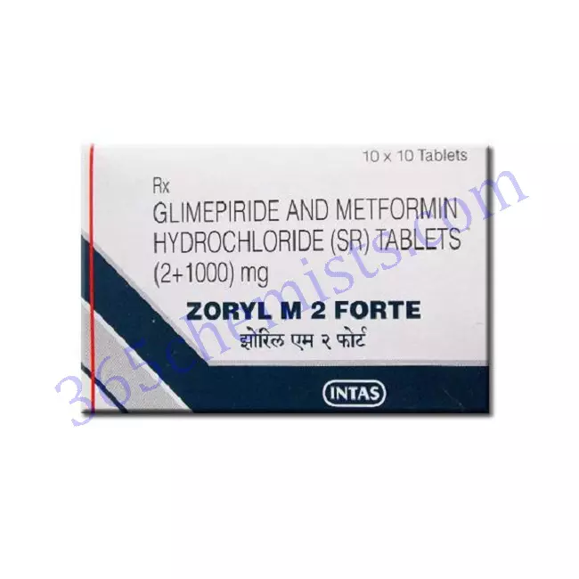 ZORYL M 2 FORTE 2 1000MG TABLET 15 ZORYL M 2 FORTE 2 1000MG TABLET 15