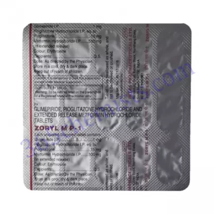 ZORYL M P-1 1 B500 15MG TABLET 15