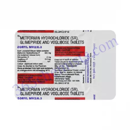 ZORYL-MV 2 0.3 500 2 0.3MG TABLET 10S