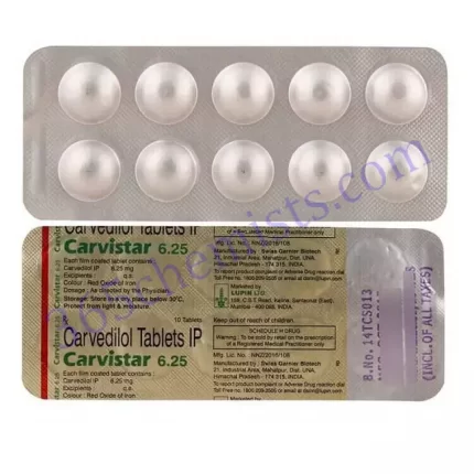 CARVISTAR 6.25 TAB 10 TAB