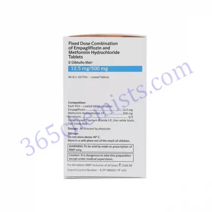 GIBTULIO MET 12.5 500 MG TABLET 10