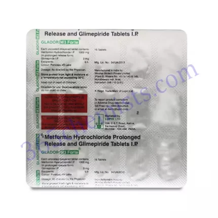 GLADOR M 3 FORTETAB(15 TAB) 15 TAB