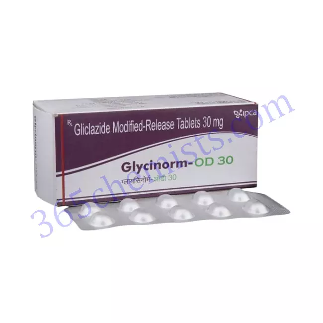 GLYCINORM OD 30 MG TABLET 10 GLYCINORM OD 30 MG TABLET 10