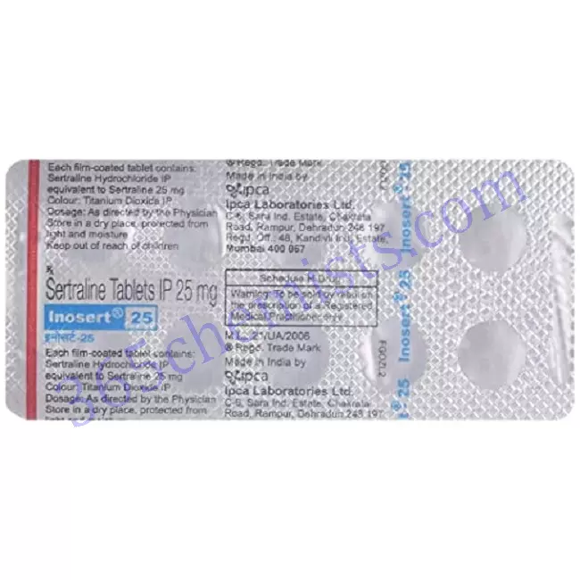 INOSERT 25 MG TABLET 10 INOSERT 25 MG TABLET 10