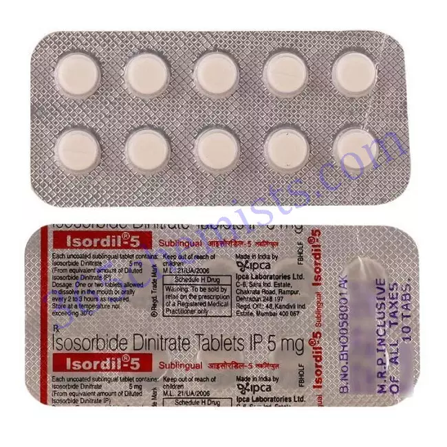ISORDIL 5 5MG TABLET 10S ISORDIL 5 5MG TABLET 10S