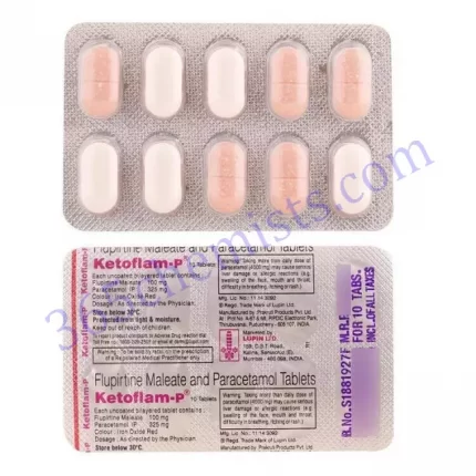 KETOFLAM-P 100+325 MG TABLET 10