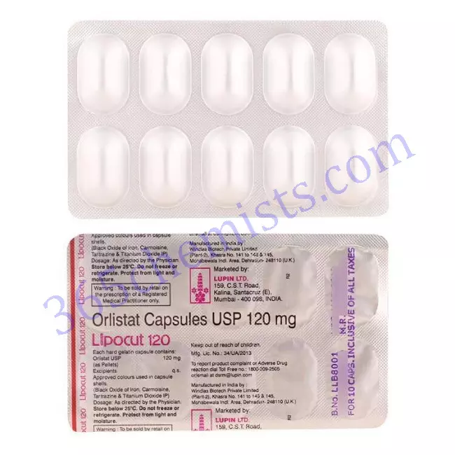 LIPOCUT 120 MG CAPSULE 10 LIPOCUT 120 MG CAPSULE 10