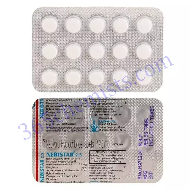 NEBISTAR 2.5 MG TABLET 15 NEBISTAR 2.5 MG TABLET 15