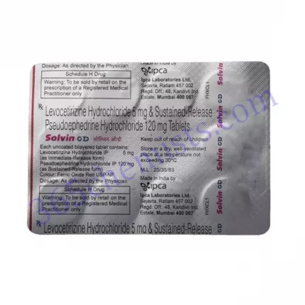 SOLVIN-OD 5 120MG TABLET 10