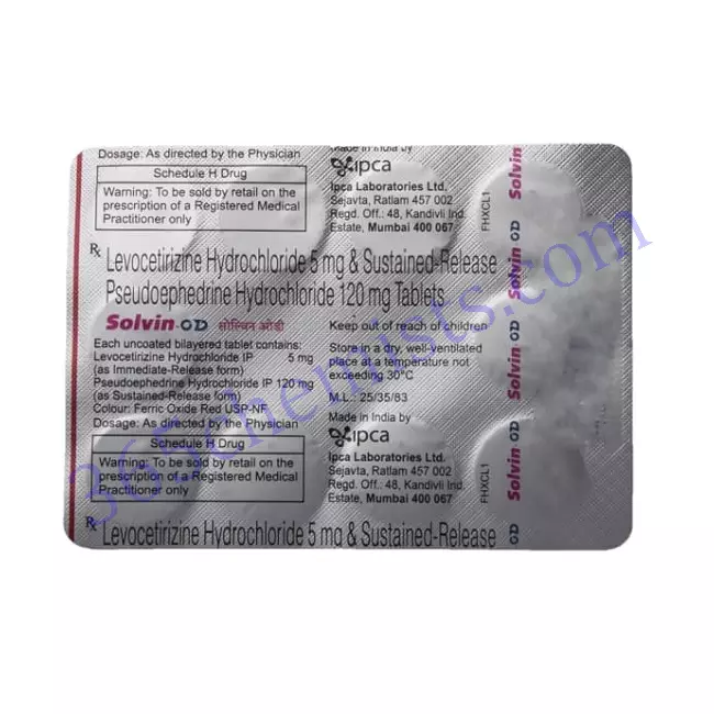 SOLVIN-OD 5 120MG TABLET 10 SOLVIN-OD 5 120MG TABLET 10
