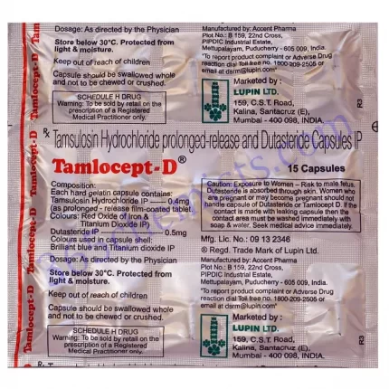 TAMLOCEPT D CAP 15 TAB