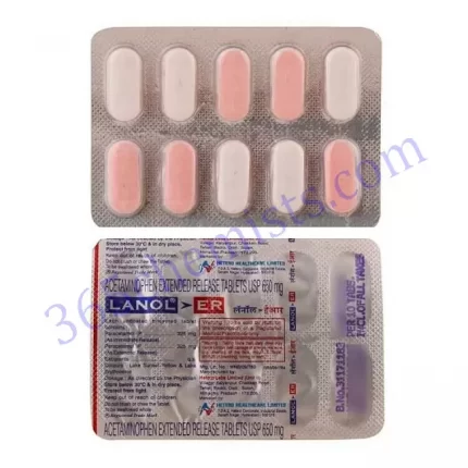 LANOL ER 650 MG TABLET ER 10