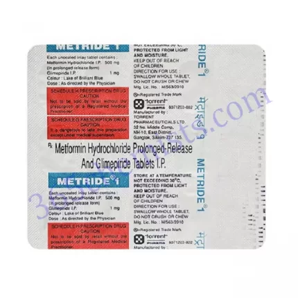 METRIDE 1 500 MG TABLET 15