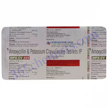 MPX CV 500+125 MG TABLET 10