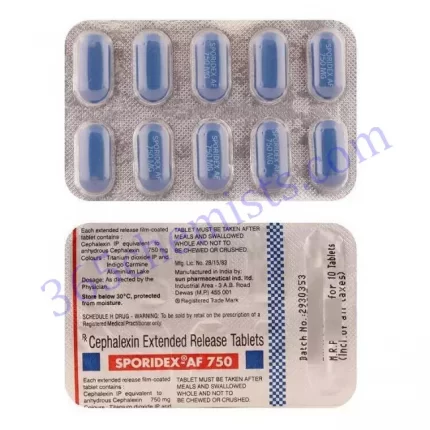 SPORIDEX AF 750MG TAB
