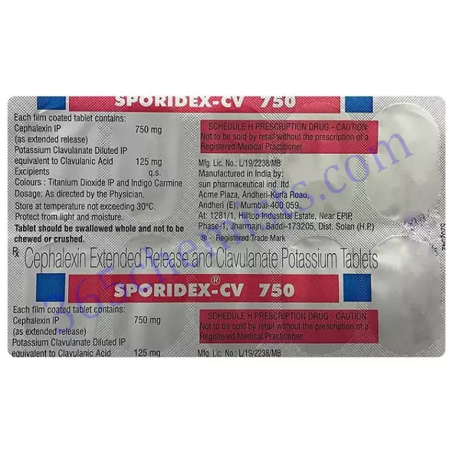 SPORIDEX CV 750 TAB SPORIDEX CV 750 TAB