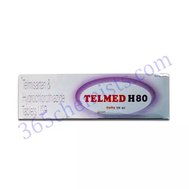 TELMED H 80MG TAB STRIP TELMED H 80MG TAB STRIP