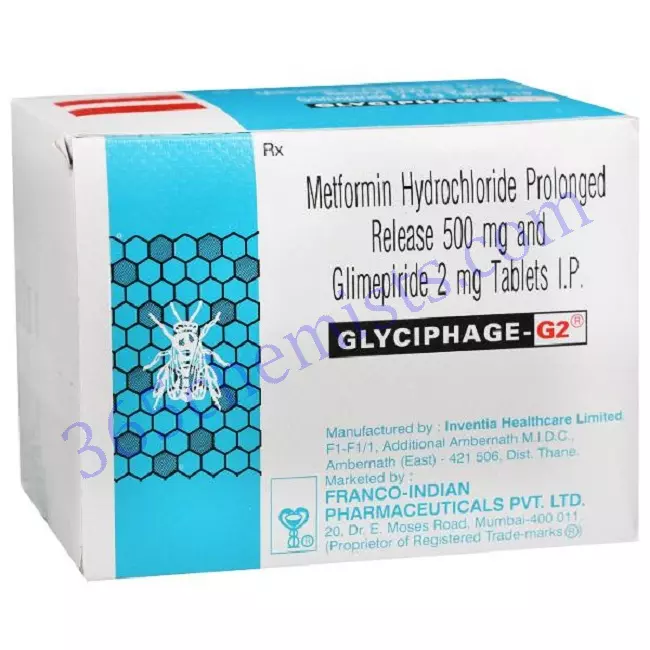 GLYCIPHAGE G 2 500 MG TABLET 10 GLYCIPHAGE G 2 500 MG TABLET 10