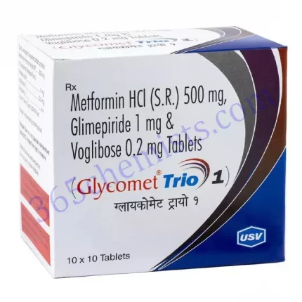 GLYCOMET TRIO 1 0.2+1+500MG TABLET 10
