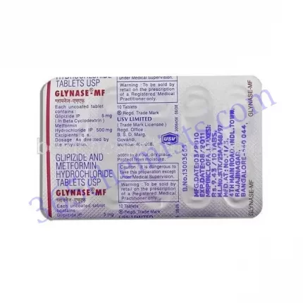 GLYNASE MF 5+500 MG TABLET 10